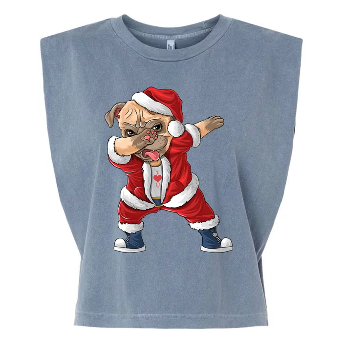 Dabbing Dog Bulldog Dab Dance Xmas Pajama Merry Christmas Cute Gift Garment-Dyed Women's Muscle Tee