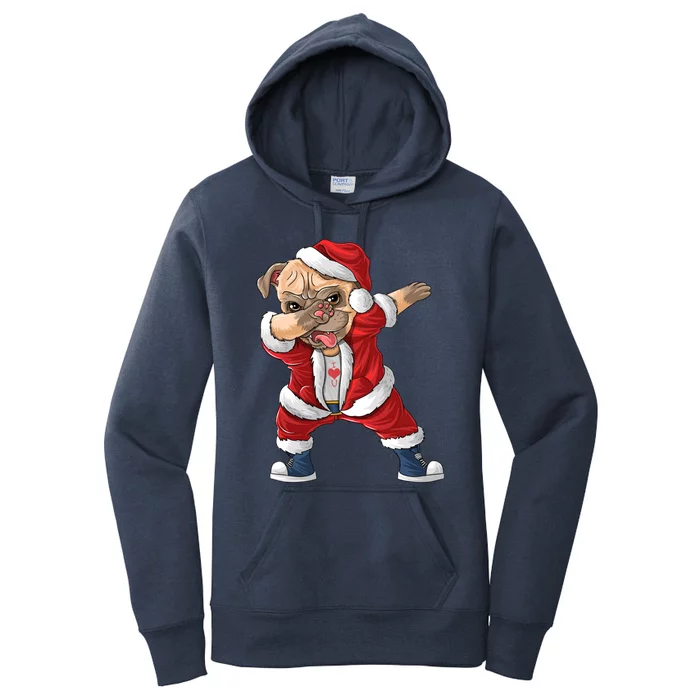 Dabbing Dog Bulldog Dab Dance Xmas Pajama Merry Christmas Cute Gift Women's Pullover Hoodie