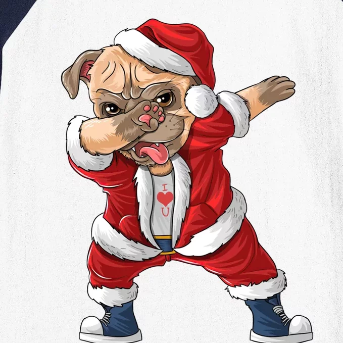 Dabbing Dog Bulldog Dab Dance Xmas Pajama Merry Christmas Cute Gift Baseball Sleeve Shirt