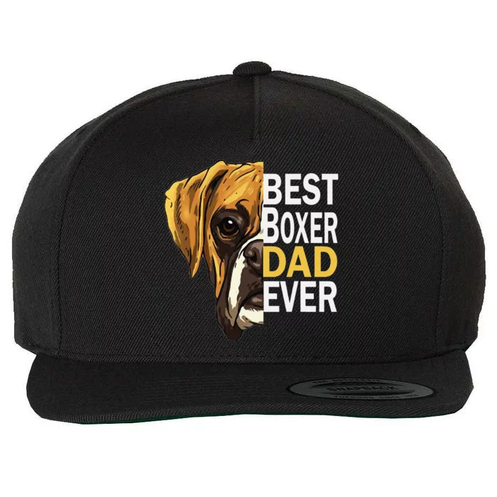 Dog dad, best dog dad ever, dog dad boxer dad Wool Snapback Cap