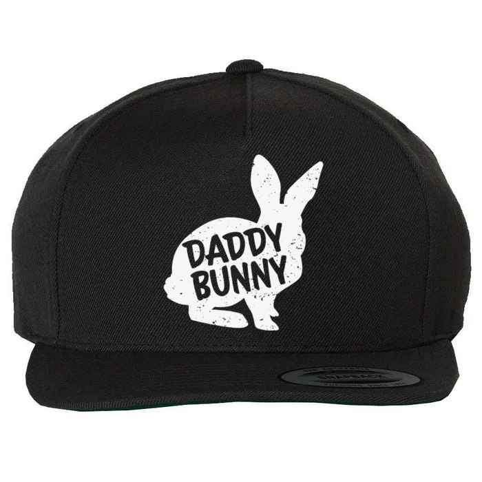 Daddy Dad Bunny Matching Group Funny Family Easter Wool Snapback Cap