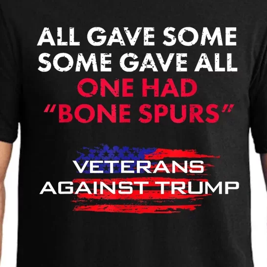 Anti trump Draft Dodger Bone Spurs For Vets Veterans  Gift Pajama Set