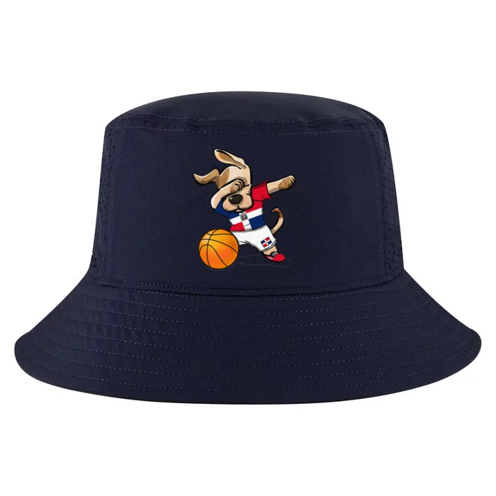 Dog Dabbing Basketball Dominican Republic Jersey Cool Comfort Performance Bucket Hat