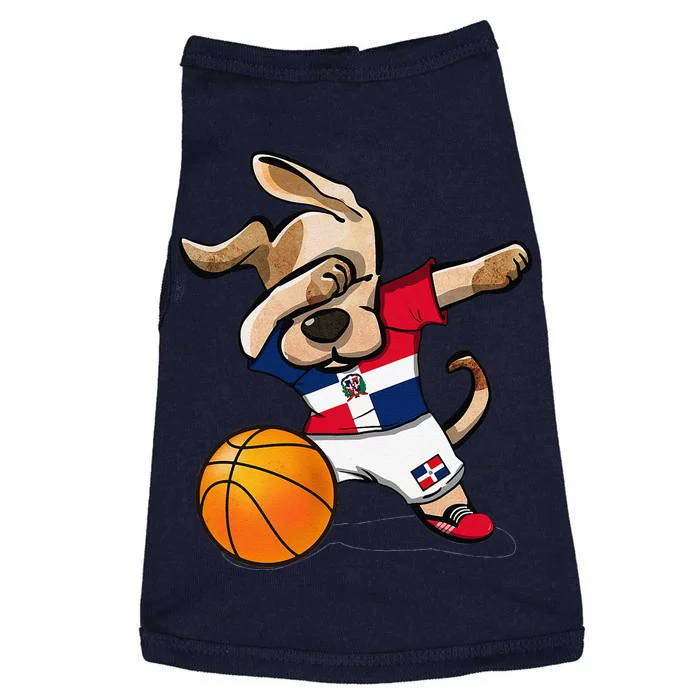 Dog Dabbing Basketball Dominican Republic Jersey Doggie Tank