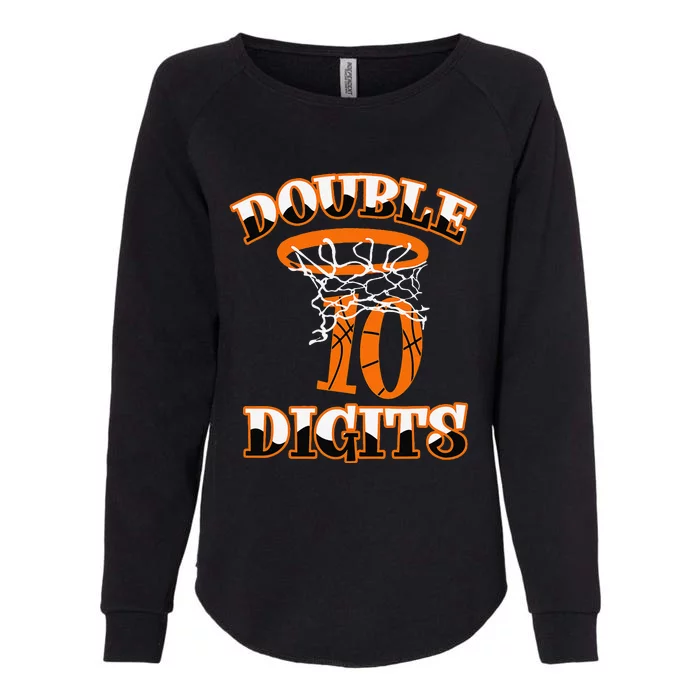 Double Digits Birthday Decorations Boy 10 Basketball 10th Womens California Wash Sweatshirt