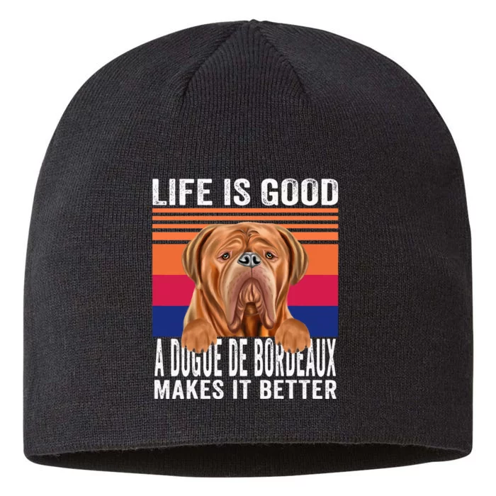 Dogues De Bordeaux Makes Your Life Good Vintage 8 1/2in Sustainable Knit Beanie