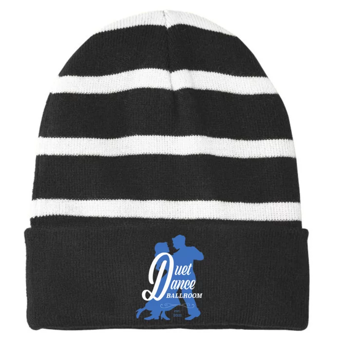 Duet Dance Ballroom Striped Beanie with Solid Band