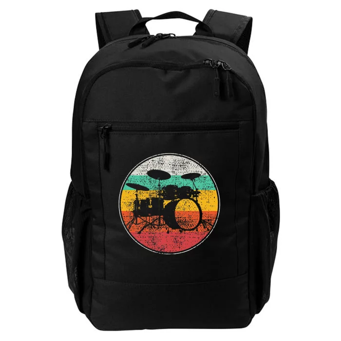 Drums Drummer Band Drumset Retro Vintage Daily Commute Backpack