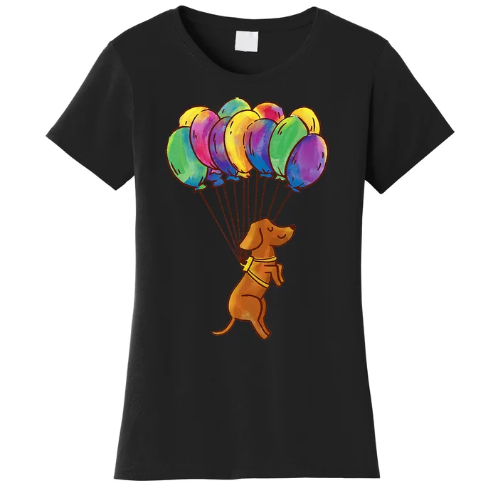 Dachshund Dog Balloons Pet Women's T-Shirt