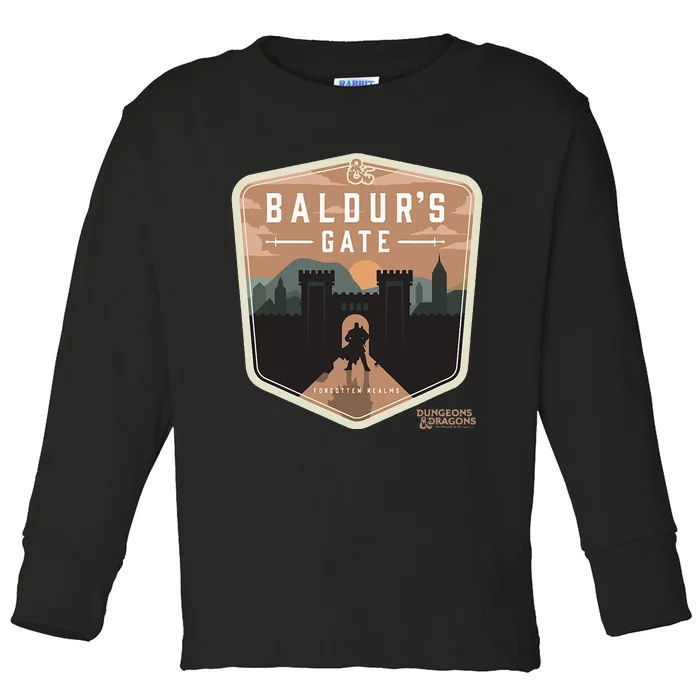 Dungeons Dragons Baldurs Gate Forgotten Realms Toddler Long Sleeve Shirt