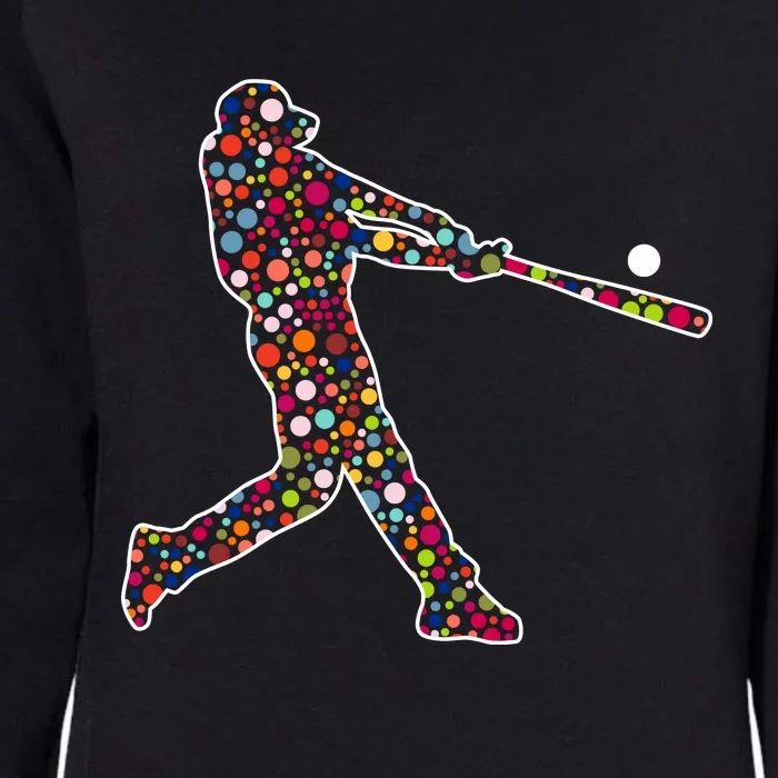 Dot Day Baseball Player Swing Womens California Wash Sweatshirt