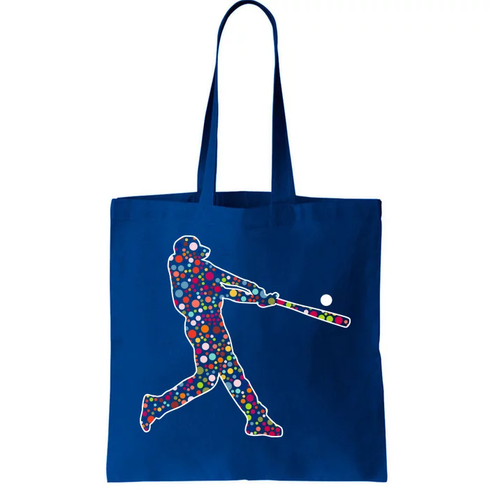 Dot Day Baseball Player Swing Tote Bag