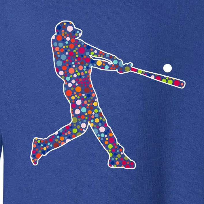 Dot Day Baseball Player Swing Toddler Sweatshirt