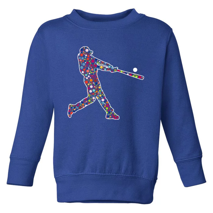 Dot Day Baseball Player Swing Toddler Sweatshirt