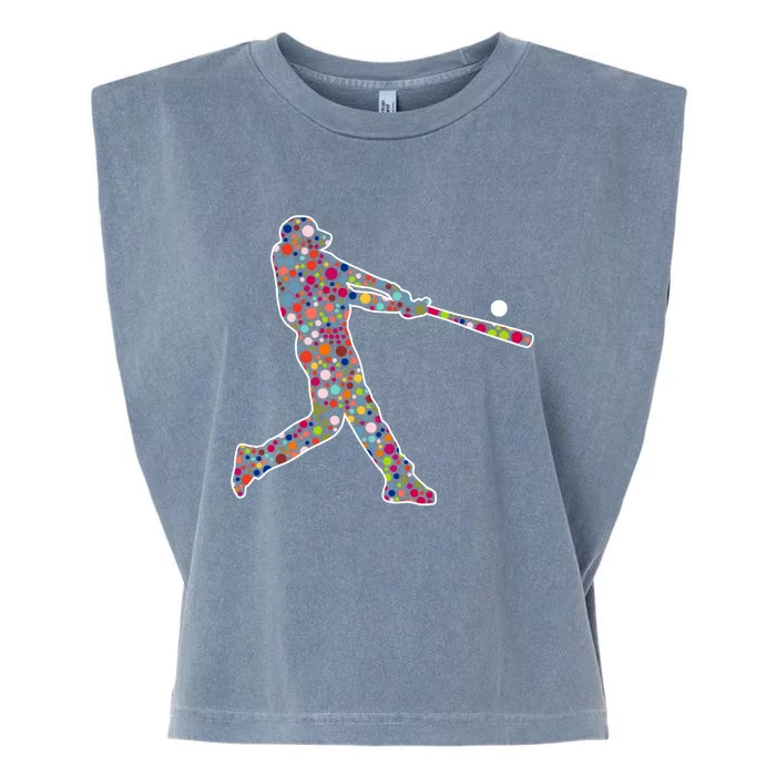 Dot Day Baseball Player Swing Garment-Dyed Women's Muscle Tee