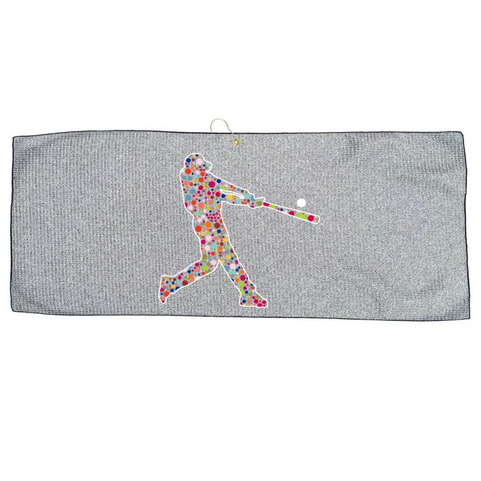 Dot Day Baseball Player Swing Large Microfiber Waffle Golf Towel