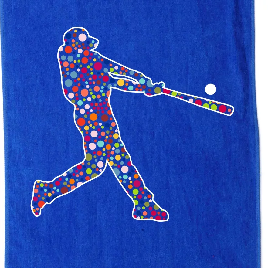 Dot Day Baseball Player Swing Platinum Collection Golf Towel