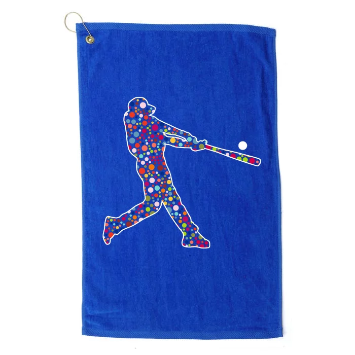 Dot Day Baseball Player Swing Platinum Collection Golf Towel