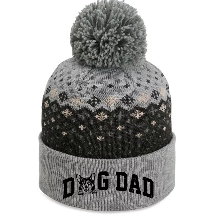 Dog Dad Corgi Lover The Baniff Cuffed Pom Beanie