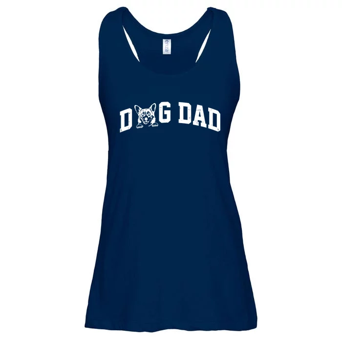 Dog Dad Corgi Lover Ladies Essential Flowy Tank