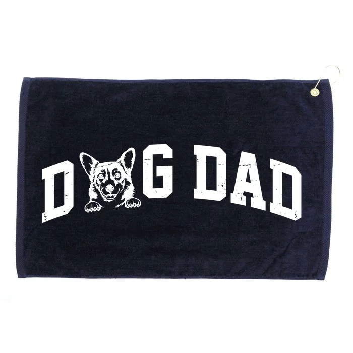 Dog Dad Corgi Lover Grommeted Golf Towel