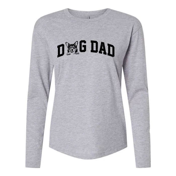 Dog Dad Corgi Lover Womens Cotton Relaxed Long Sleeve T-Shirt