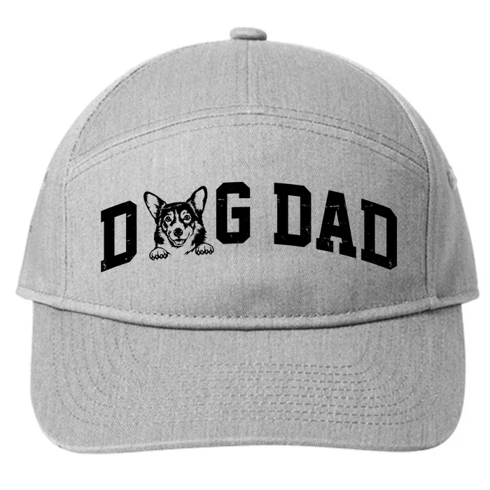 Dog Dad Corgi Lover 7-Panel Snapback Hat