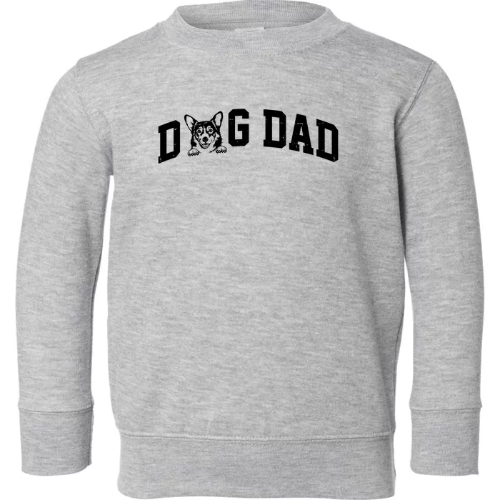 Dog Dad Corgi Lover Toddler Sweatshirt