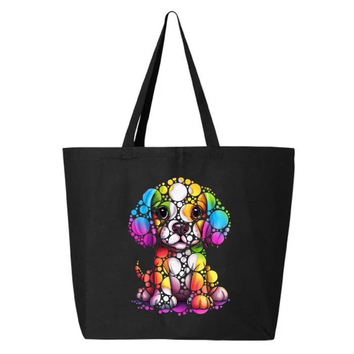 Dot Day Colorful Dog International Dots Day Teacher 25L Jumbo Tote