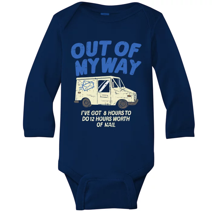 Delivery Driver Clothing Joke Delivery Truck Design Baby Long Sleeve Bodysuit