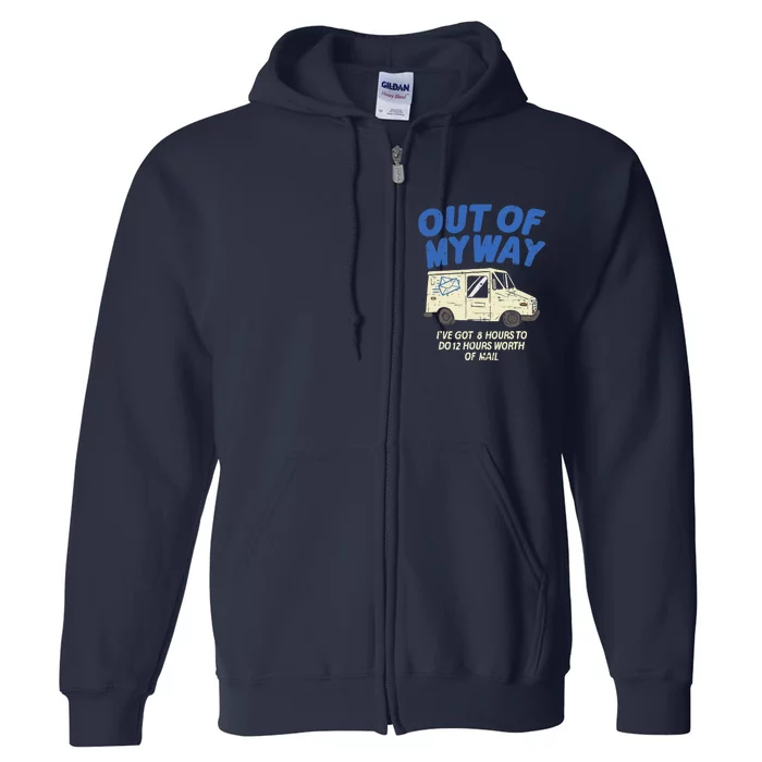 Delivery Driver Clothing Joke Delivery Truck Design Full Zip Hoodie