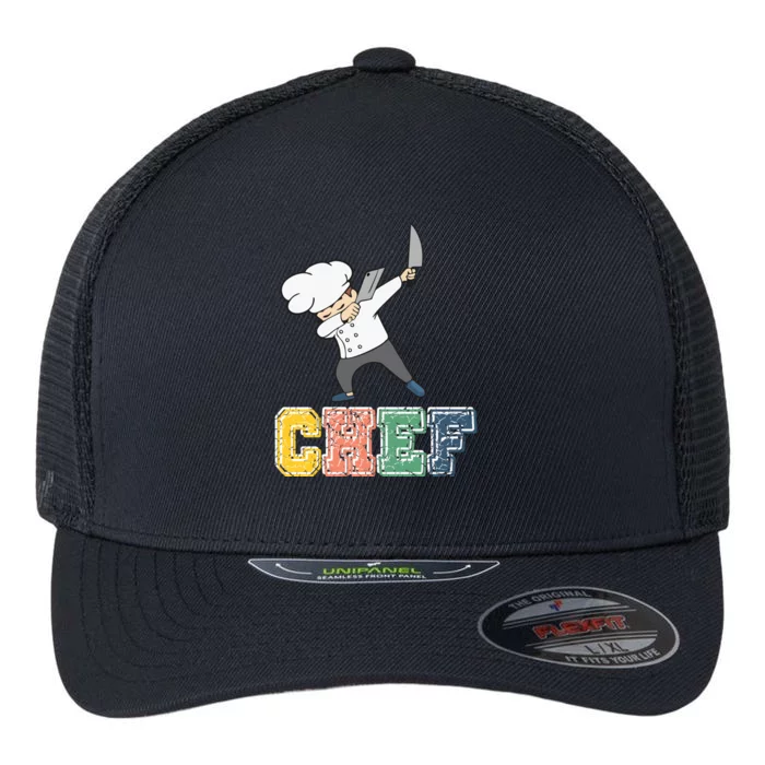 Dab Dabbing Chef Cooking Guru Funny Cook Retro Culinary Gift Flexfit Unipanel Trucker Cap