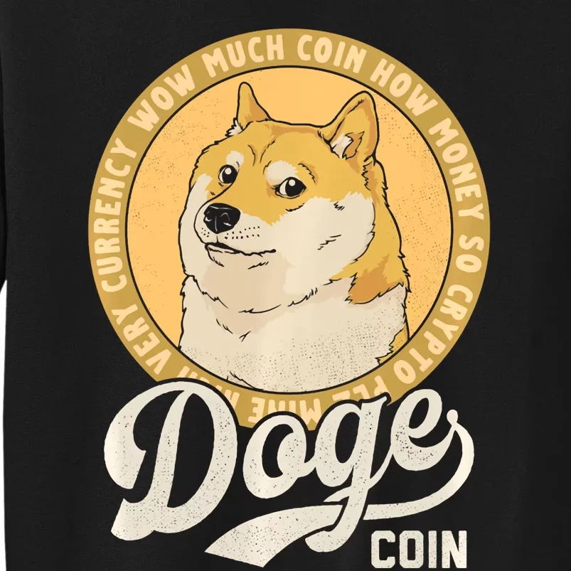 Dogecoin Doge Coin Logo Shiba Inu Dog Crypto Currency Meme Sweatshirt