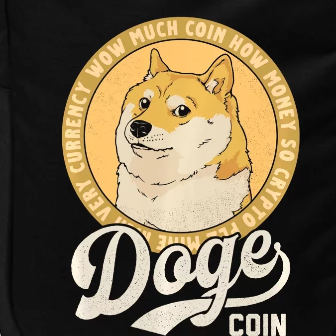 Dogecoin Doge Coin Logo Shiba Inu Dog Crypto Currency Meme Impact Tech Backpack