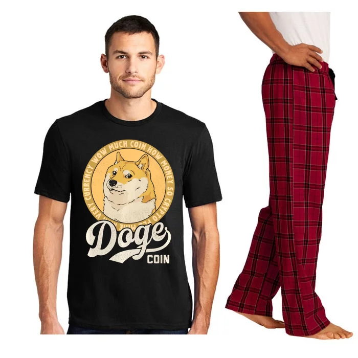 Dogecoin Doge Coin Logo Shiba Inu Dog Crypto Currency Meme Pajama Set