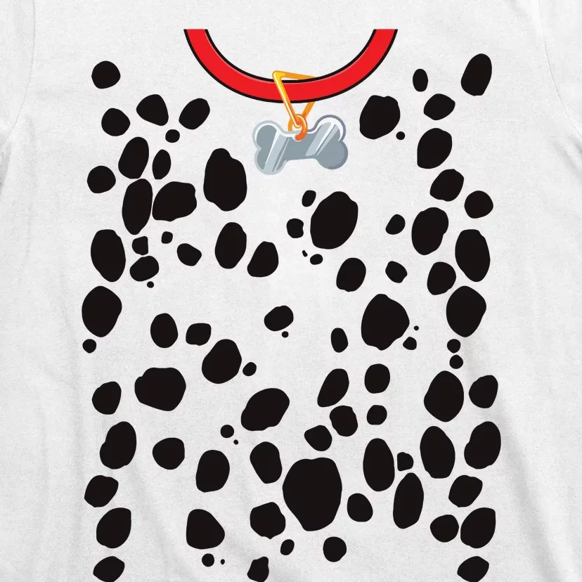 Dog Dalmatian Costume Dalmations Spots Puppy Print Halloween T-Shirt