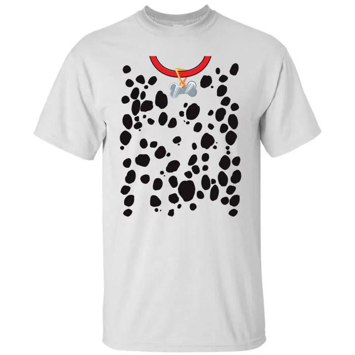 Dog Dalmatian Costume Dalmations Spots Puppy Print Halloween Tall T-Shirt