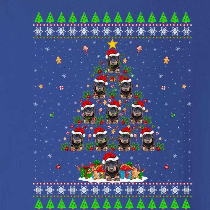 Dachshund Dog Christmas Tree Ugly Santa Dachshund Dog Xmas Gift Toddler Long Sleeve Shirt