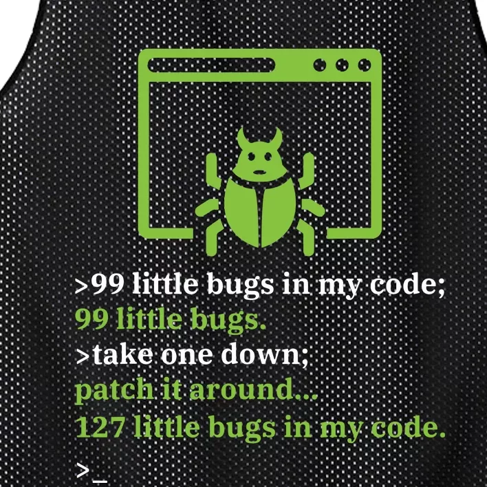 Debugger Debugging Computer Science Programmer Coding Mesh Reversible Basketball Jersey Tank