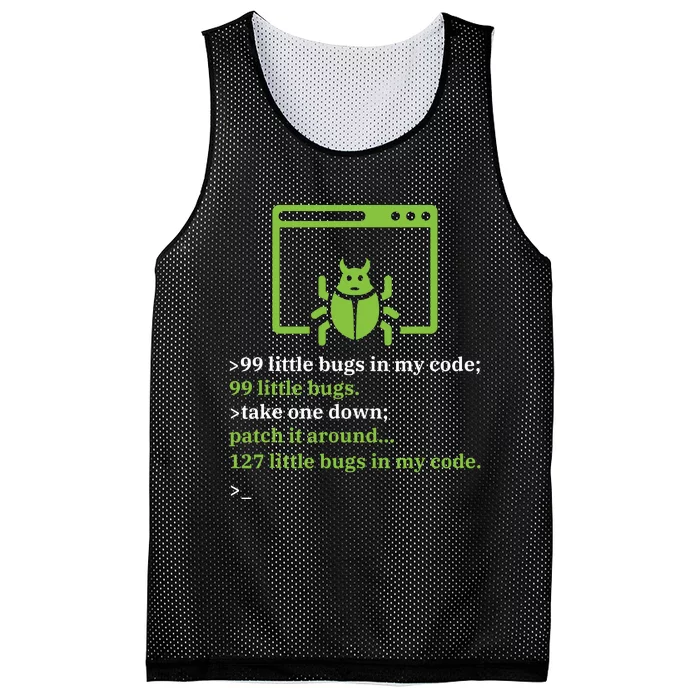 Debugger Debugging Computer Science Programmer Coding Mesh Reversible Basketball Jersey Tank