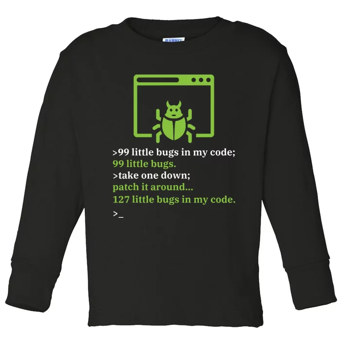 Debugger Debugging Computer Science Programmer Coding Toddler Long Sleeve Shirt