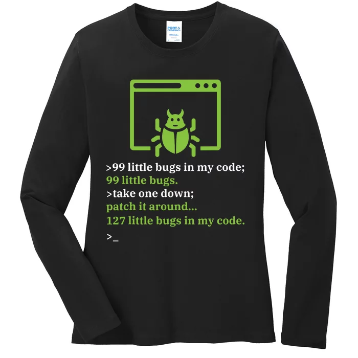 Debugger Debugging Computer Science Programmer Coding Ladies Long Sleeve Shirt