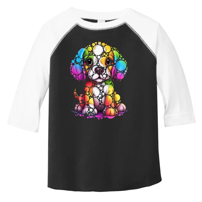 Dot Day Colorful Dog International Dots Day Teacher Min Toddler Fine Jersey T-Shirt