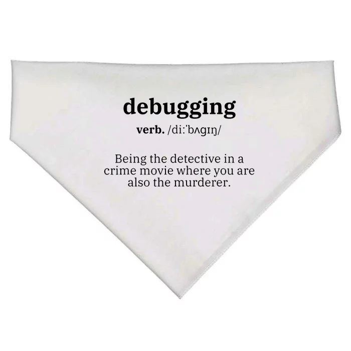 Debugging Definition Computer Science Programmer Coding USA-Made Doggie Bandana