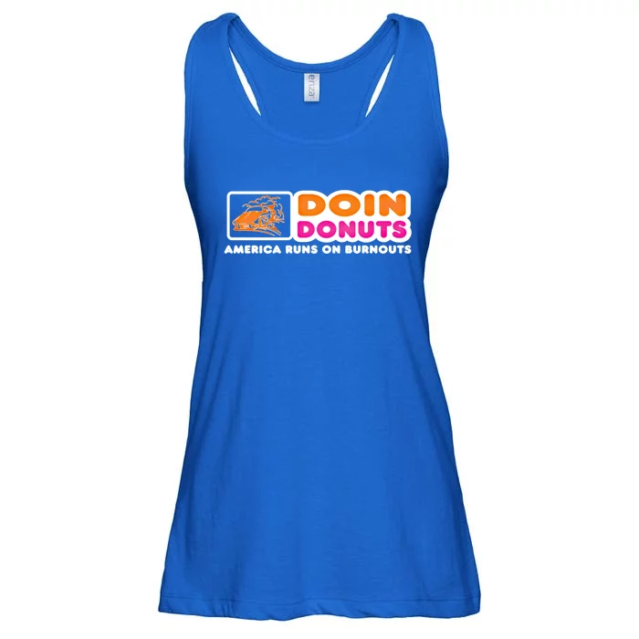 Doin Donuts Cute Gift Funny Burnout Racing Car Enthusiast / Car Guy Great Gift Ladies Essential Flowy Tank