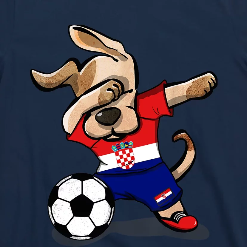 Dabbing Dog Croatia Soccer Fans Jersey Croatian Football T-Shirt