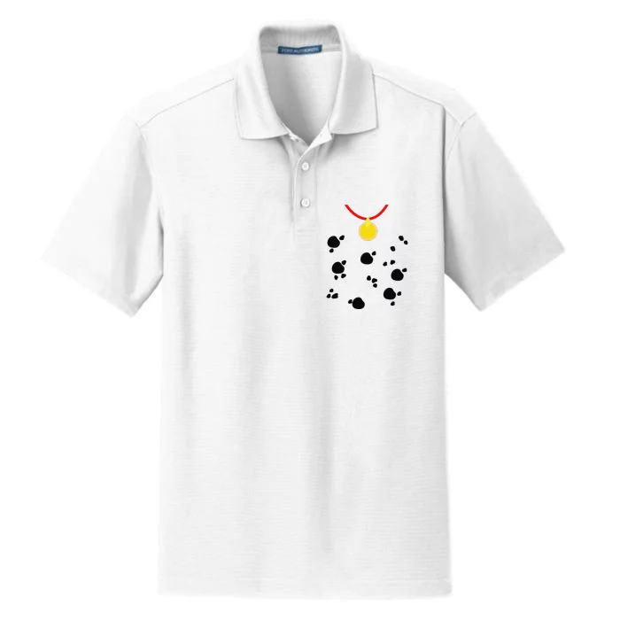 Dalmatian Dog Cute Halloween Costume Dry Zone Grid Performance Polo