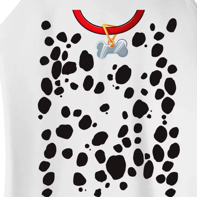 Dog Dalmatian Costume Dalmations Spots Puppy Print Halloween Women’s Perfect Tri Rocker Tank