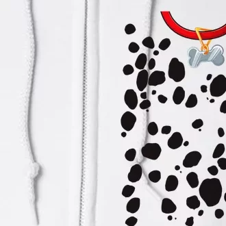 Dog Dalmatian Costume Dalmations Spots Puppy Print Halloween Full Zip Hoodie