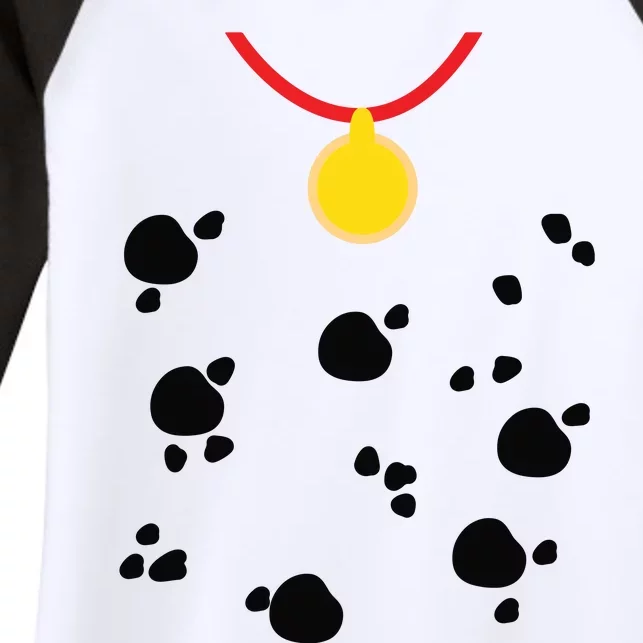 Dalmatian Dog Cute Halloween Costume 5T 4T 3T Women's Tri-Blend 3/4-Sleeve Raglan Shirt